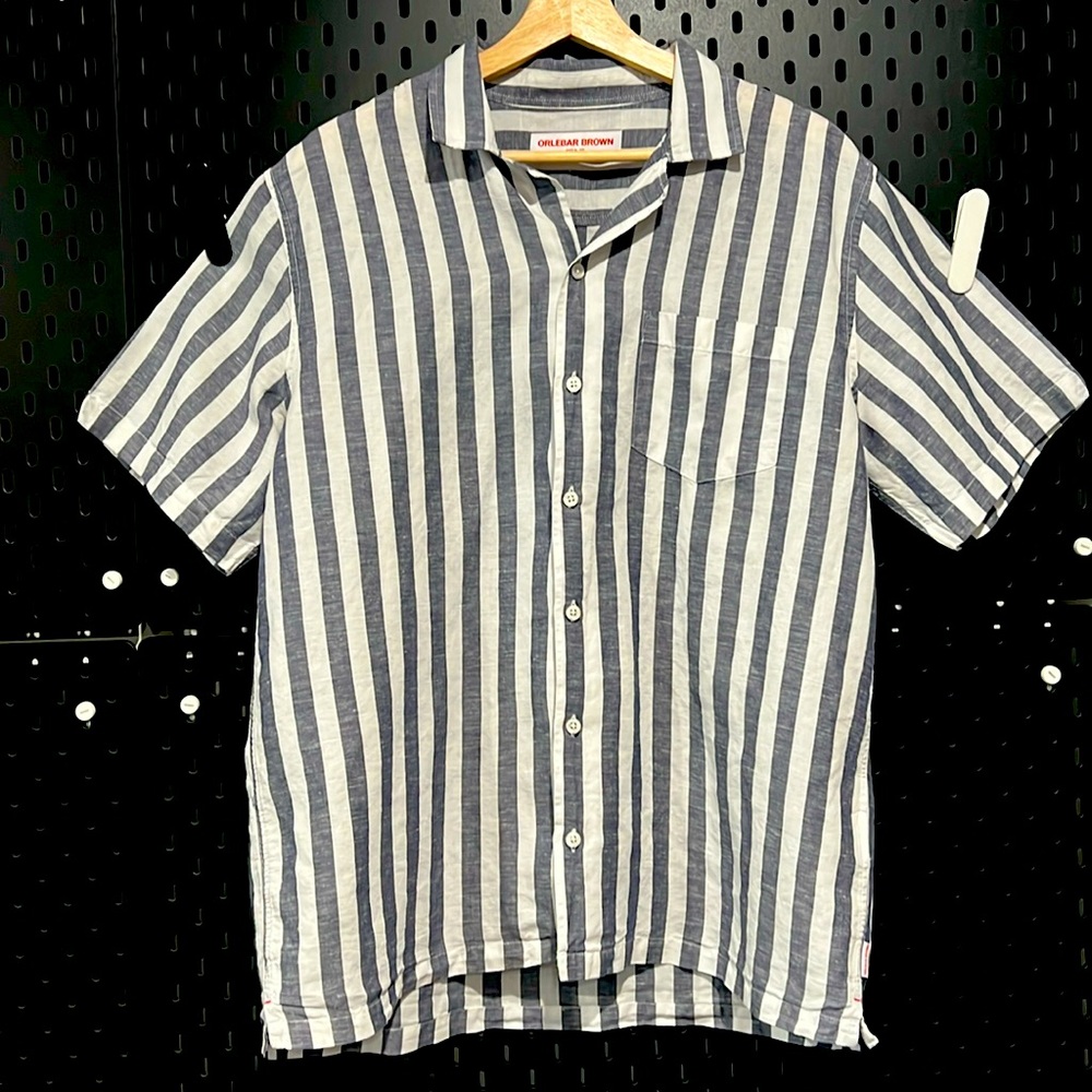 Orlebar Brown Hibbert Striped Camp Shirt - Item 275659, men’s resort wear